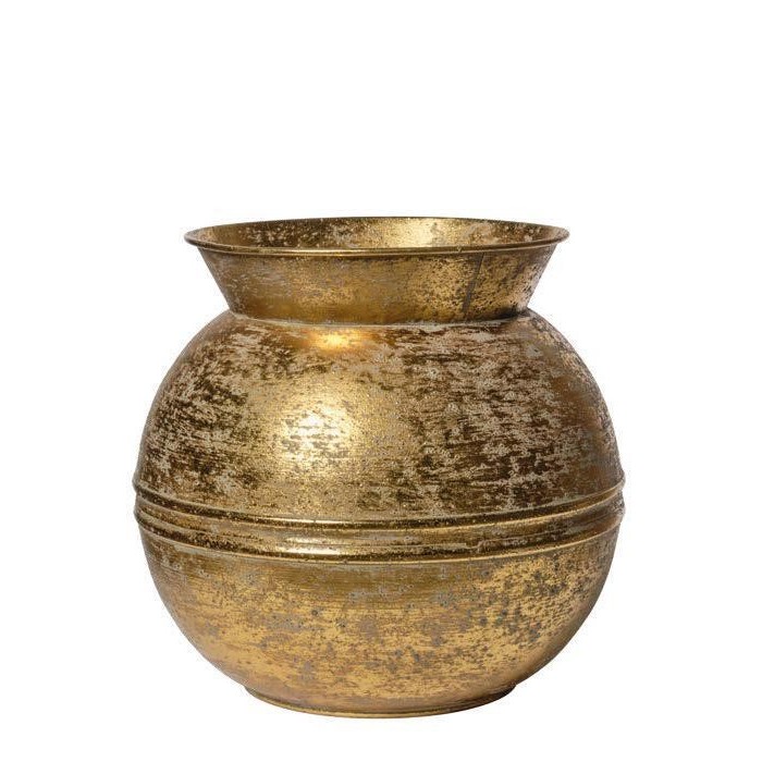 VASO METALLO BRONZO 26.5X26.5XH24.5